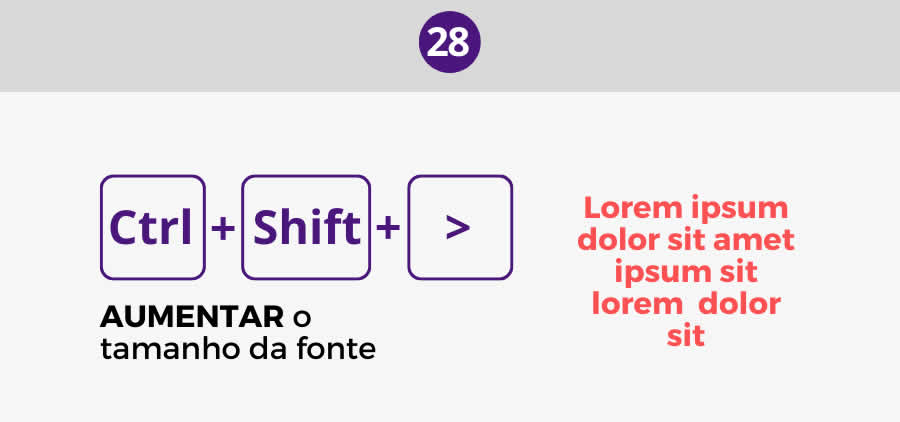 Aumentar tamanho da fonte