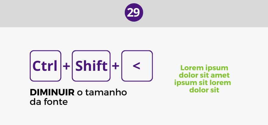 Diminuir tamanho da fonte