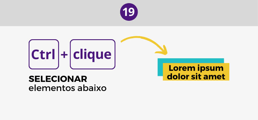 Selecionar elementos abaixo