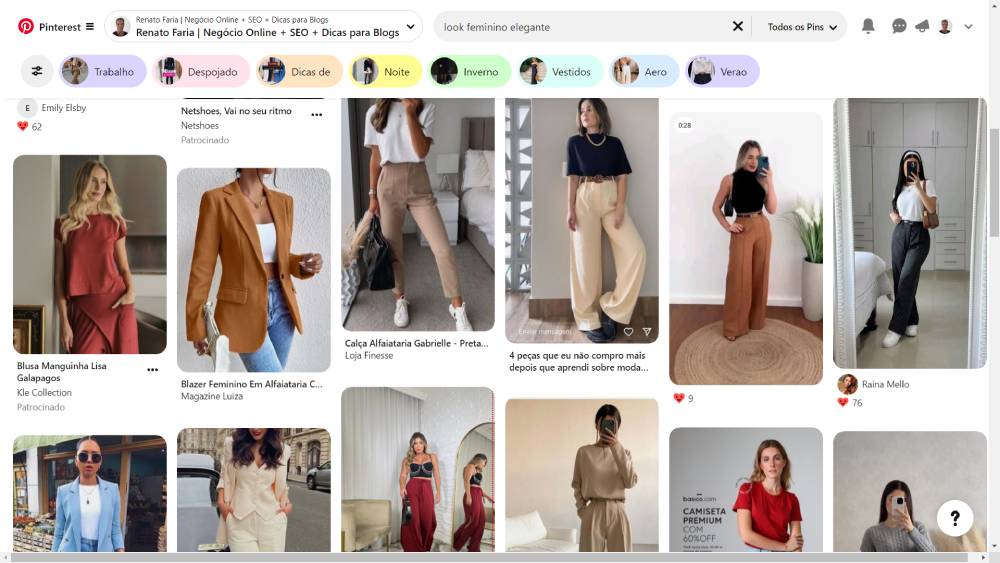 Pinterest - Look Feminino Elegante