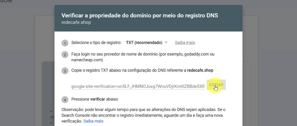 Registro TXT