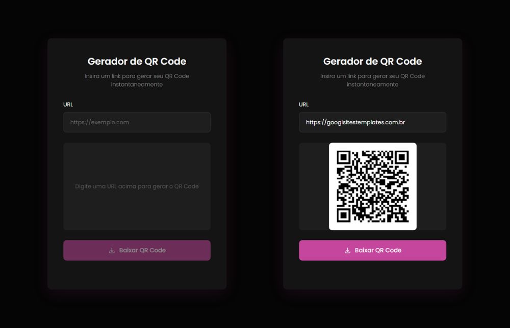 Gerador de QR Code no Google Sites